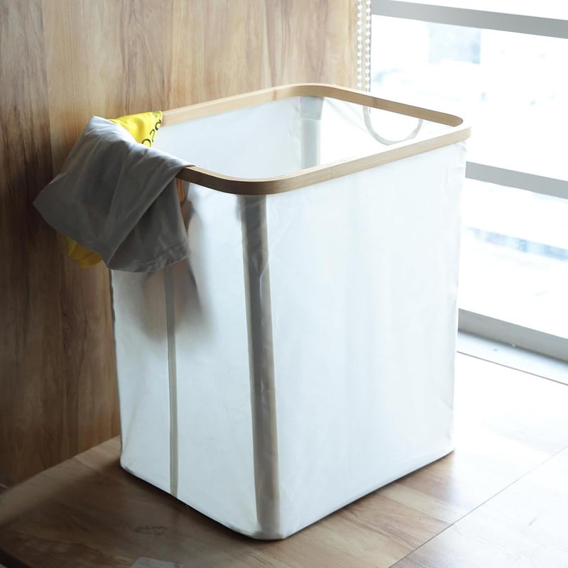 Kuber Industries Laundry Basket For Clothes|Foldable Laundry Hamper|Basket For Toys, Dirty clothes, Storage "45 LTR" (Beige) - Image 1