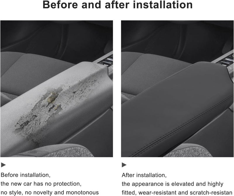 BIXUAN Armrest Cover for Toyota C-HR 2024-2026 - Leather Protection with Lychee Pattern - Image 4