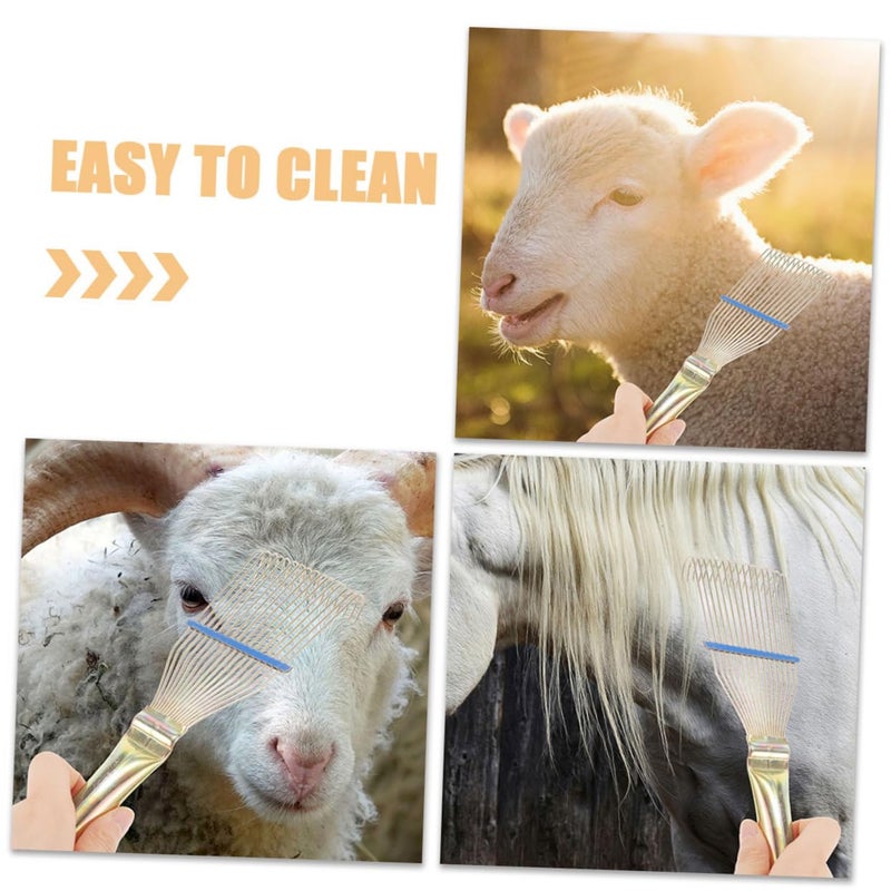 Sheep Wool Comb For Scalp And Animal Grooming Gentle Deshedding Rake Portable Itch Relief Tool - Image 4