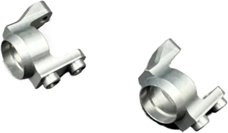 Silver Aluminum 7075 RC Steering Knuckles 2Pcs Upgrade Parts For On Road Racing - Image 1