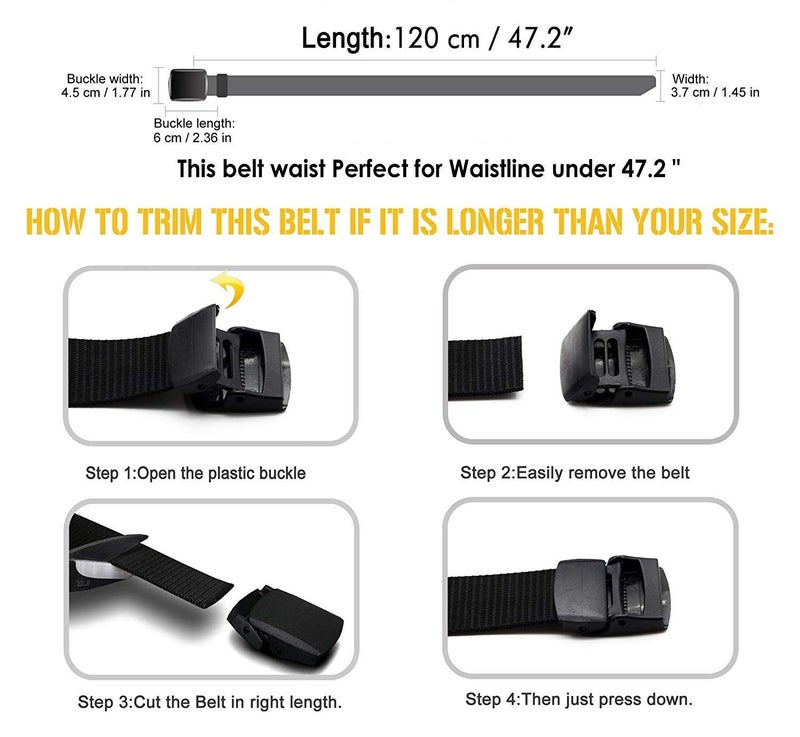 ZORO Unisex Nylon & Canvas Multicolor Waist Belt For Men & Women (Pack Of 2) Fits On Upto 40 Inches Waist Size - Image 4