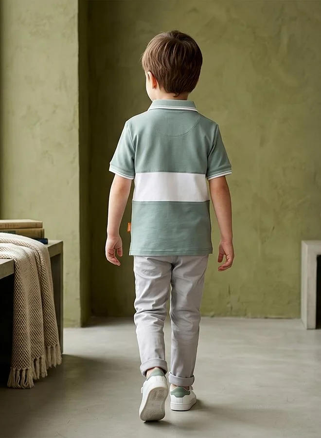 Babies & More Babies & More Toddler Boys Multicolor Collar Polo Shirt