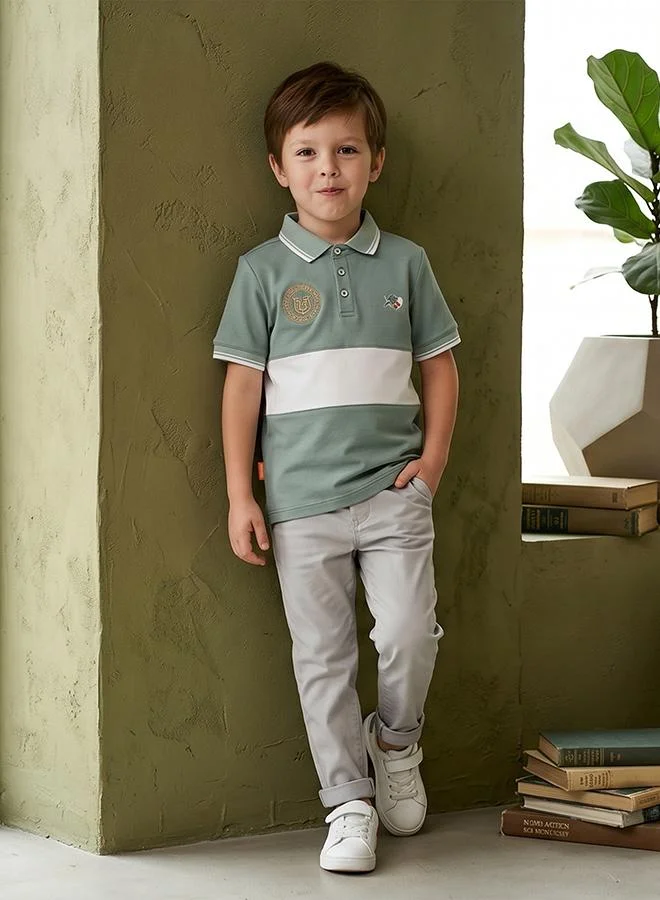 Babies & More Babies & More Toddler Boys Multicolor Collar Polo Shirt