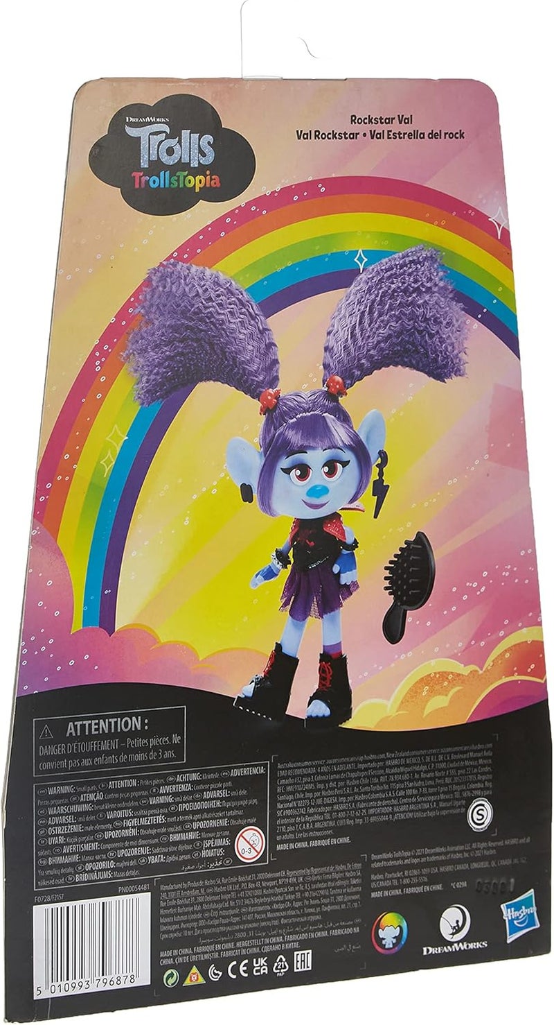 Trolls DreamWorks TrollsTopia Rockstar Val Fashion Doll with Outfit and Accessories Toy for Girls 4 Years and Up - Image 2
