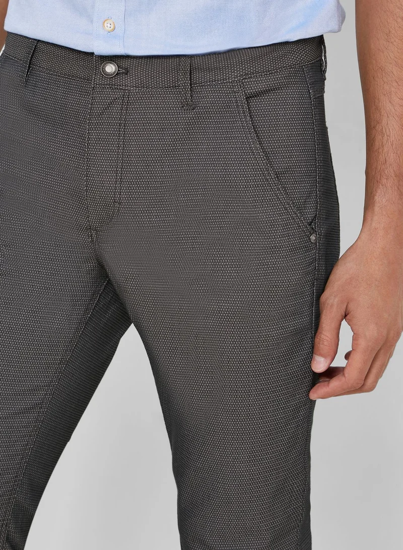 Reserved Micro Pattern Tapered Trousers
