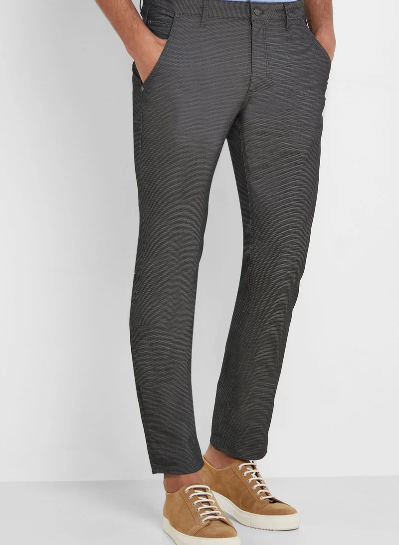 Reserved Micro Pattern Tapered Trousers