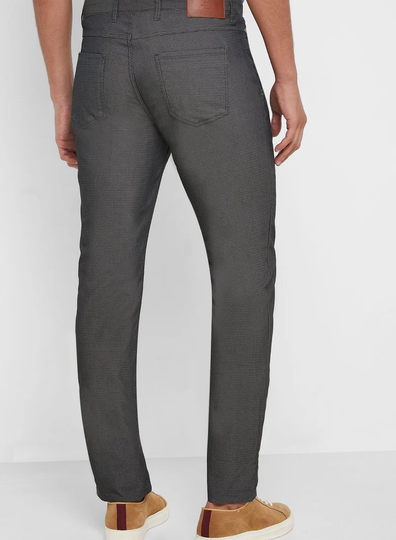 Reserved Micro Pattern Tapered Trousers