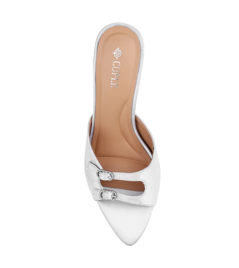 كابلي Womens dual buckled straps heeled sandals
