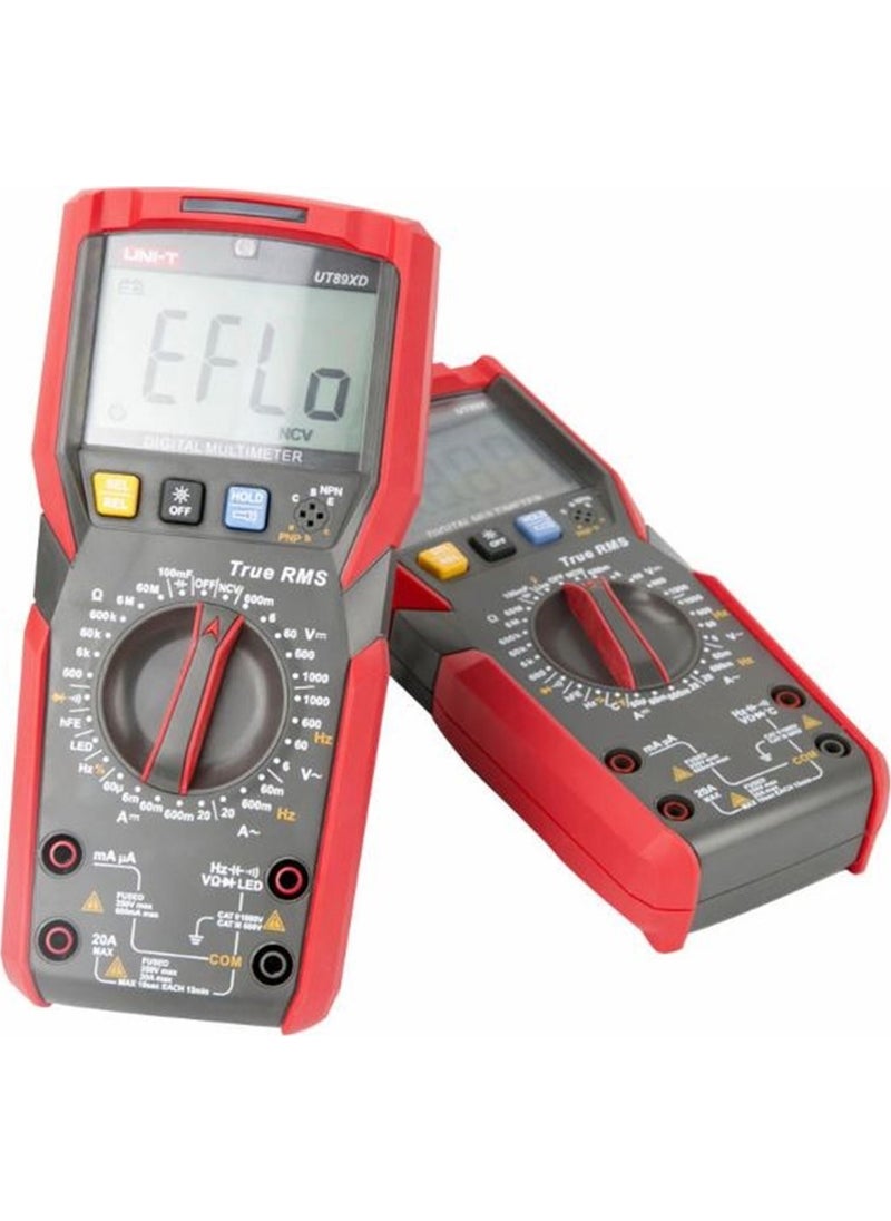 UniT - Uni-T Ut 89XD Digital Multimeter True Rms Auto Backlight Multimeter Ncv / Capacitor / Triode / Temperature Tester UT89XD UT-89XD - Image 1