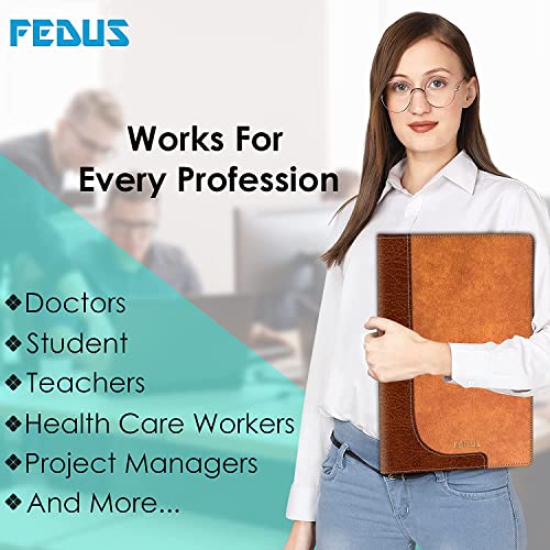 FEDUS Document File Folder for Certificates, Leatherette Multipurpose Professional Folder File for Documents, Documents Holder, Document Bag, Portfolio, Executive File with 20 Leafs for Men and Women - Image 3