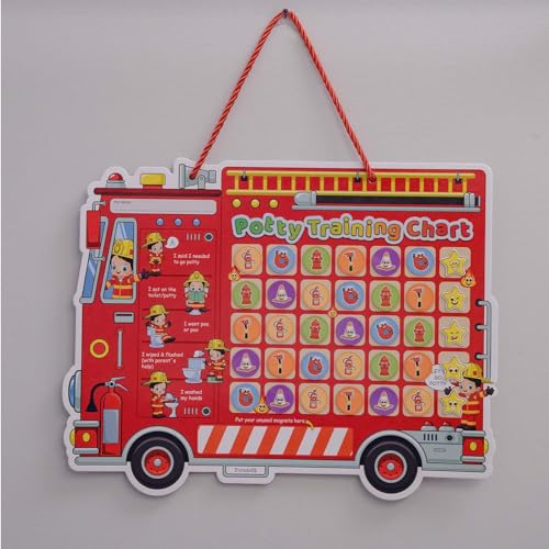 Putska Potty Training Chart with 35 Stickers, 3 Reminder Stickers and Crown for Toddlers Boys and Girls - Potty Training Rewards for Kids - Fireman - Image 3