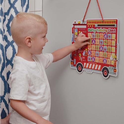 Putska Potty Training Chart with 35 Stickers, 3 Reminder Stickers and Crown for Toddlers Boys and Girls - Potty Training Rewards for Kids - Fireman - Image 5