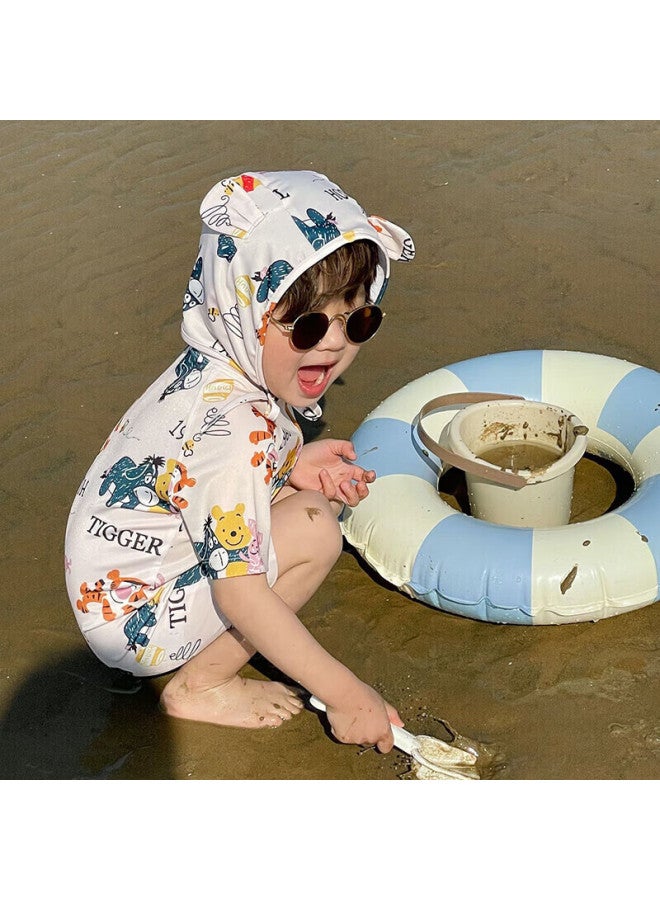 Yuke Cartoon Children's Swimsuit, One-piece For Boys And Girls, Quick-drying Vacation Swimwear, Cute Winnie The Pooh Design - Image 2
