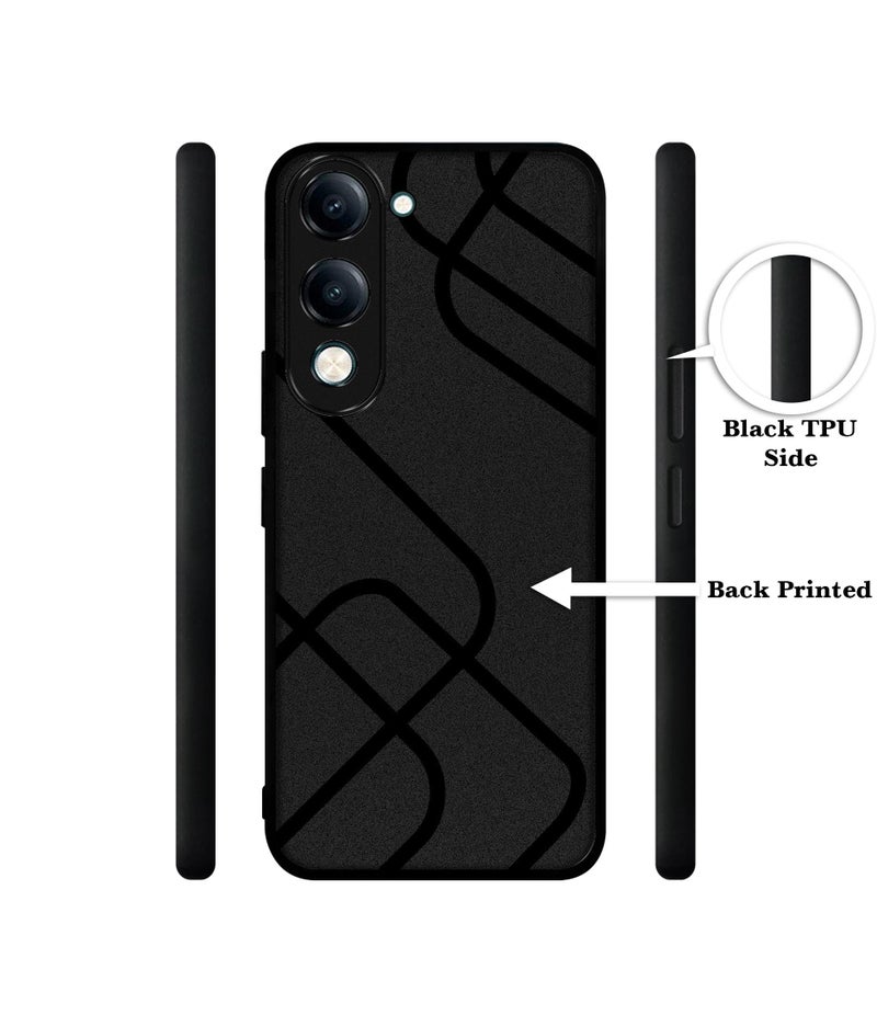 Casotec Zig-Zag Black Line Design Premium 2D Printed Metal Back Case Cover for Vivo Y04 4G / Y19e 4G / Y19 5G / Y29s 5G / T4 Lite 5G / iQOO Z10 Lite 5G - Image 2
