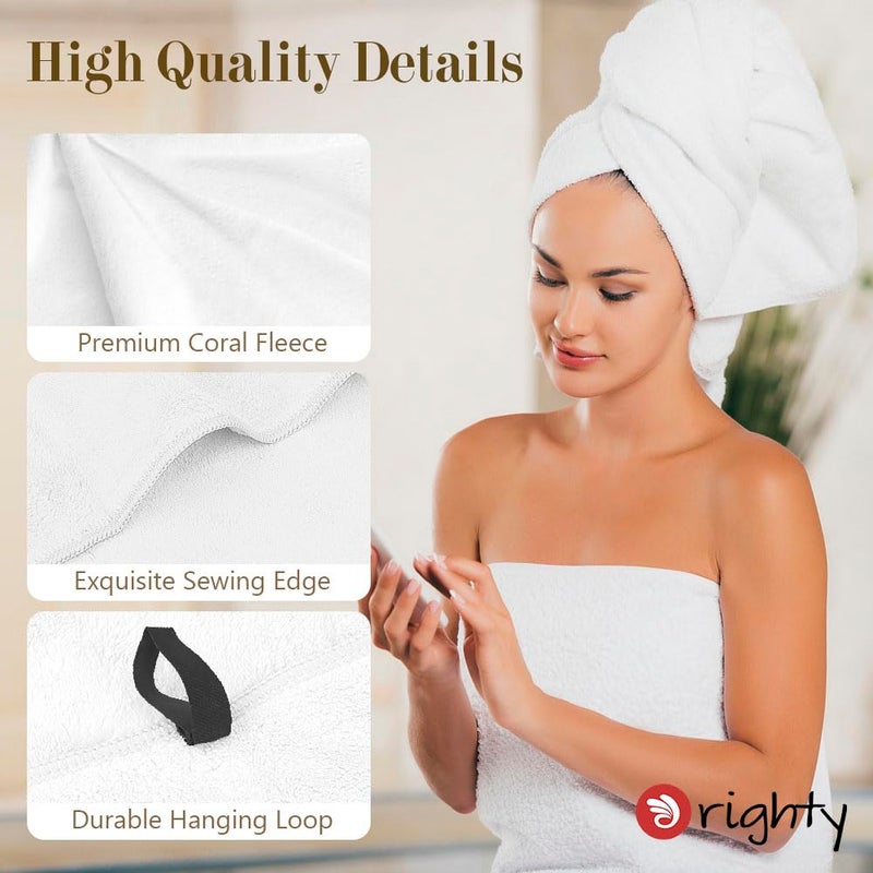 Orighty Bath Towels Pack of 2(27â€™â€™ x 54â€™â€™) - Soft Feel White Bath Towel, Highly Absorbent Bathroom Towels for Body, Quick Drying, Towel for Sport, Yoga, SPA, Fitness - Image 3