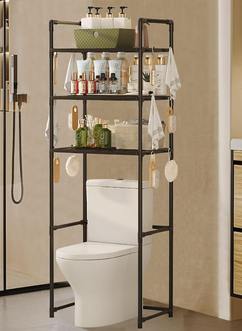 Washing Machine Storage Rack, 3 Tier, Bathroom Organizer, Laundry Room Shelve, Utility Shelve, Freestanding Shelf, Heavy Duty, Sturdy, Anti Tilt, Space Saver Toilet, Laundry, Restroom,3-Tier Laundry Room Shelf Over The Toilet/Washing Machine Storage Rack Bathroom Organizer  - Image 1