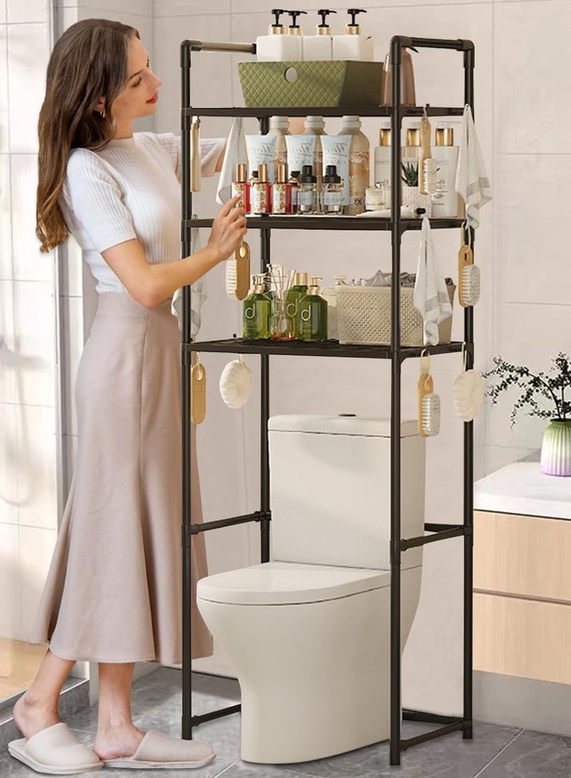 Washing Machine Storage Rack, 3 Tier, Bathroom Organizer, Laundry Room Shelve, Utility Shelve, Freestanding Shelf, Heavy Duty, Sturdy, Anti Tilt, Space Saver Toilet, Laundry, Restroom,3-Tier Laundry Room Shelf Over The Toilet/Washing Machine Storage Rack Bathroom Organizer  - Image 3