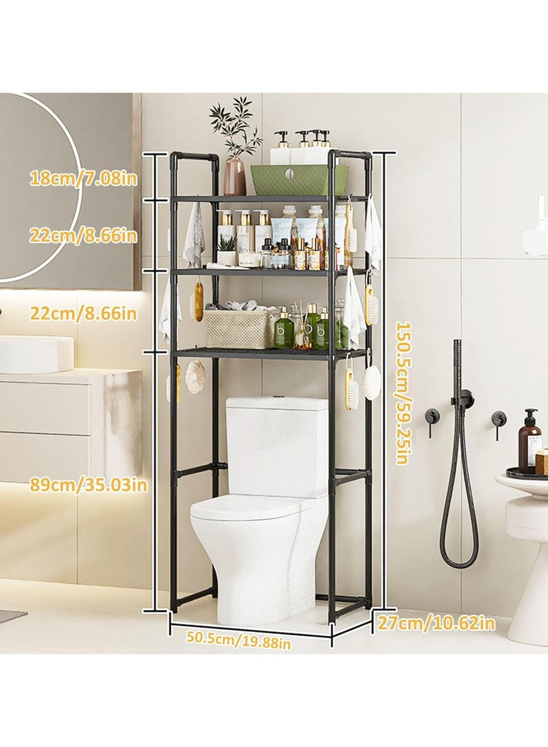 Washing Machine Storage Rack, 3 Tier, Bathroom Organizer, Laundry Room Shelve, Utility Shelve, Freestanding Shelf, Heavy Duty, Sturdy, Anti Tilt, Space Saver Toilet, Laundry, Restroom,3-Tier Laundry Room Shelf Over The Toilet/Washing Machine Storage Rack Bathroom Organizer  - Image 2