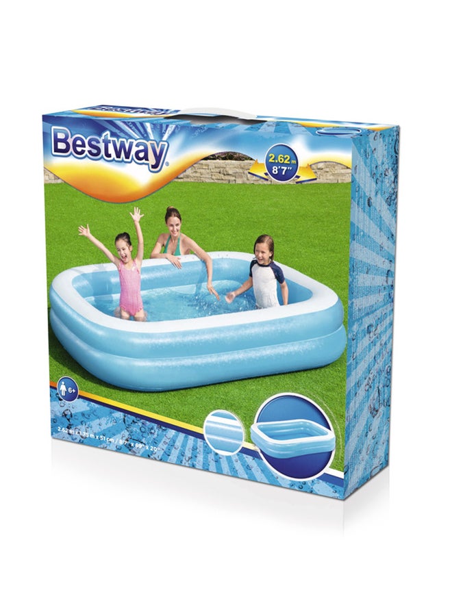 بست واي-مسبح نفخ مستطيل طبقتين ازرق   -26-54006 - Image 2