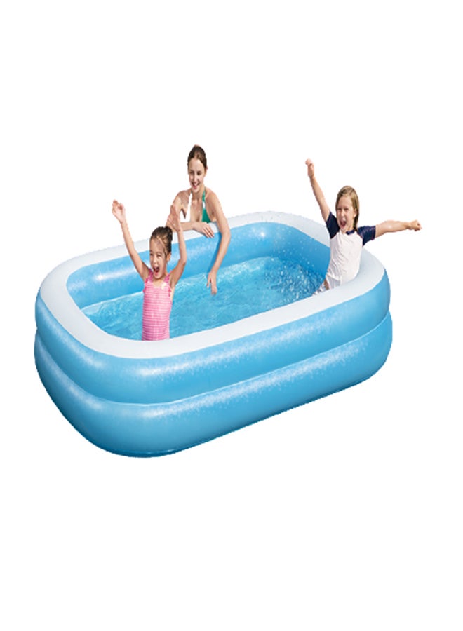 بست واي-مسبح نفخ مستطيل طبقتين ازرق   -26-54006 - Image 1