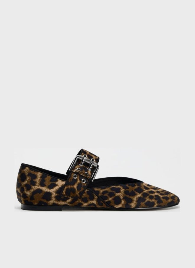 زارا Animal print ballet flats - Image 1