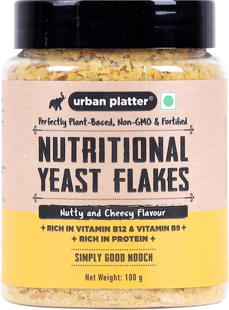 Urban Platter Nutritional Yeast Flakes - 100g | Plant-Based Seasoning Rich in B Vitamins & Protein | Nutty & Cheesy Flavor for Popcorn, Pasta & Salads - Image 1