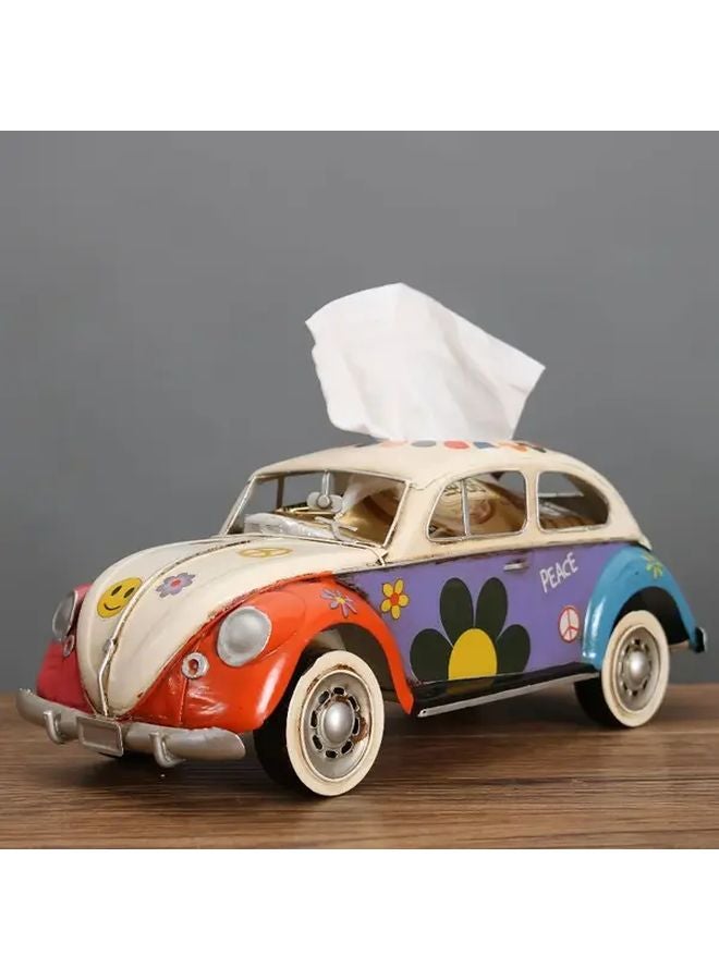 Vintage Yellow Car Tissue Box Holder Classic Design For Home Living Room Car - Image 3