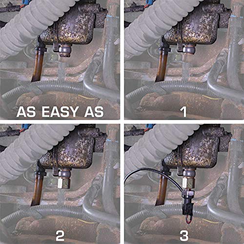 GlowShift Fuel Pressure Banjo Bolt Sensor Thread Adapter Compatible with 24-Valve 5.9L Dodge Ram 2500 3500 Cummins Diesel 1998.5-2010 - Installs to Fuel Filter Housing - Includes Crush Washers - Image 3