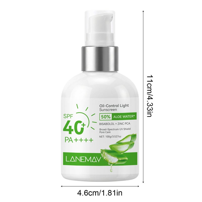 LANEMAY SPF40+ PA++++ Aloe Vera Oil Control Protective Lotion 100g - Refreshing, Moisturizing, and Soothing - Image 5