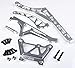 GTBRacing CNC Aluminum Top Plate Front Rear Chassis Brace Bracket Set for 15 RC Car LOSI Desert Buggy DBXLE 20 Upgrade Part Top PlateFront Rear Brace Silver - Image 4