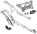 GTBRacing CNC Aluminum Top Plate Front Rear Chassis Brace Bracket Set for 15 RC Car LOSI Desert Buggy DBXLE 20 Upgrade Part Top PlateFront Rear Brace Silver - Image 2