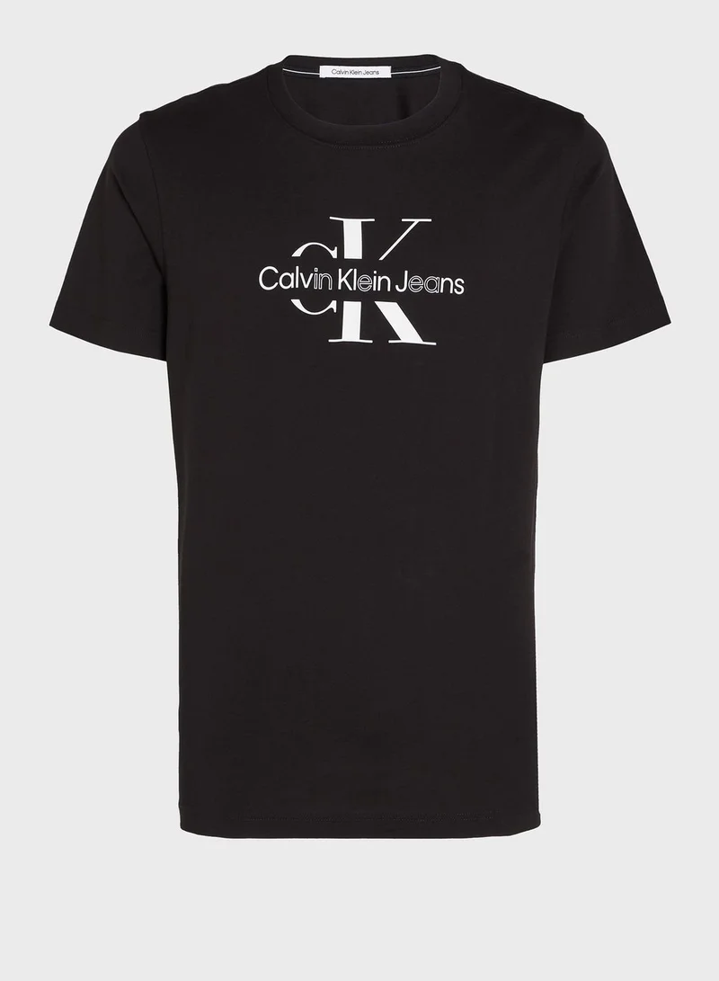 Calvin Klein Jeans Disrupted Outline Monologo T-Shirt