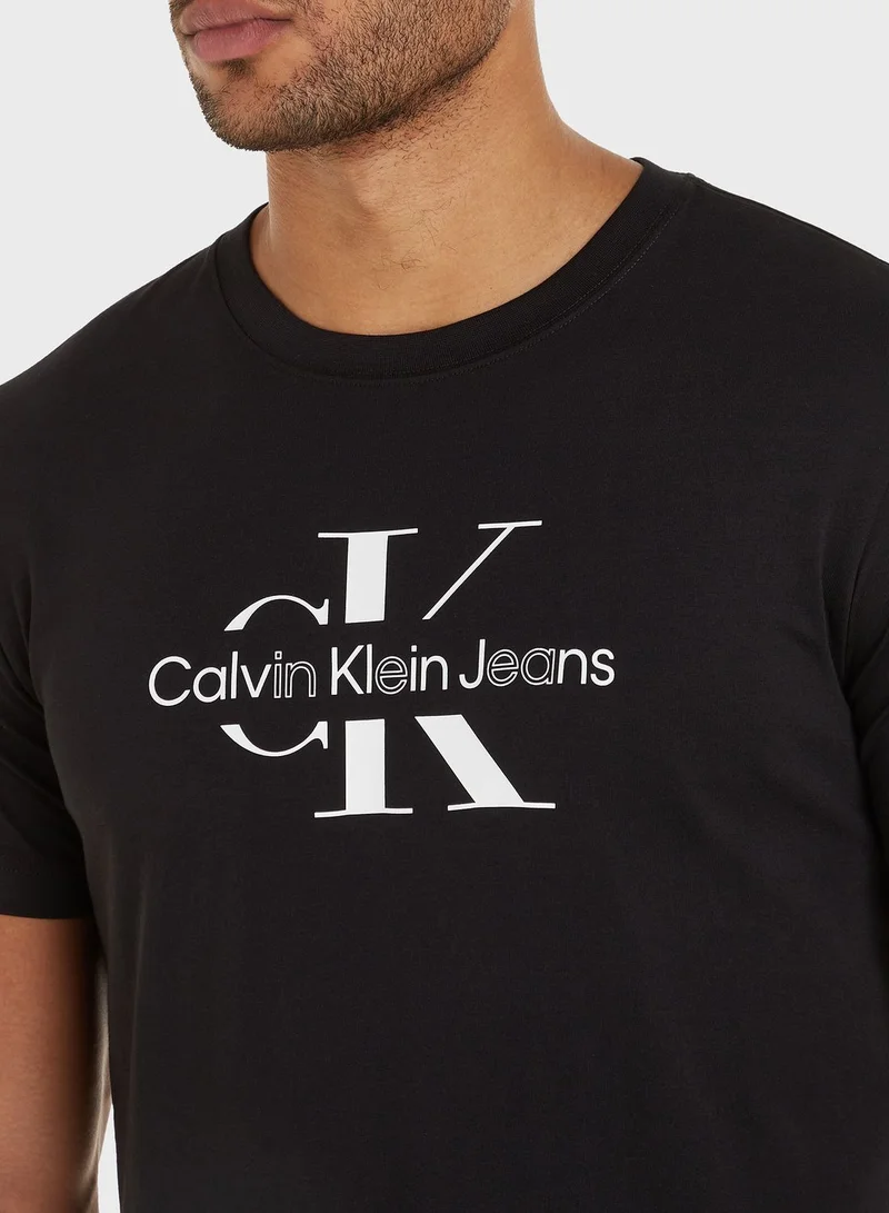 Calvin Klein Jeans Disrupted Outline Monologo T-Shirt