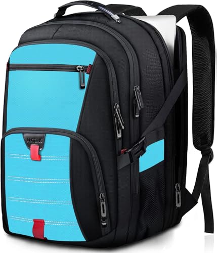 ANTERK Extra Large Backpack Travel Backpack Sturdy TSA Water Resistant 173 Inch Carry on Backpacks Anti Theft Business Computer Backpacks Gifts for Men Women Lake Blue - Image 1