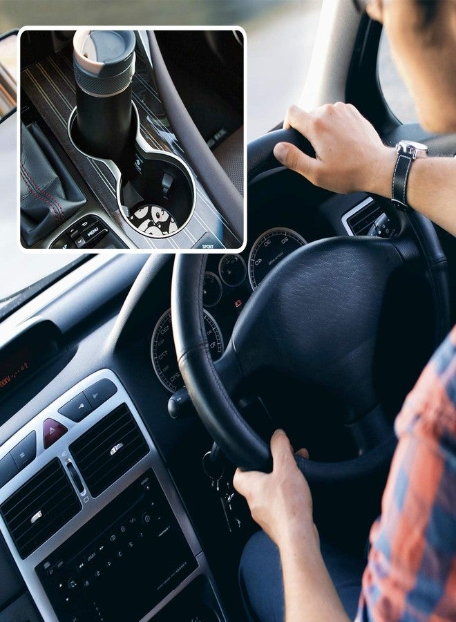 Xigua 2pcs Panda Car Coaster for Drinks, Absorbent Ceramic Car Cup Holder Coasters with Cork Back and Finger Slot for Men Women Novelty Car Accessories - Image 5
