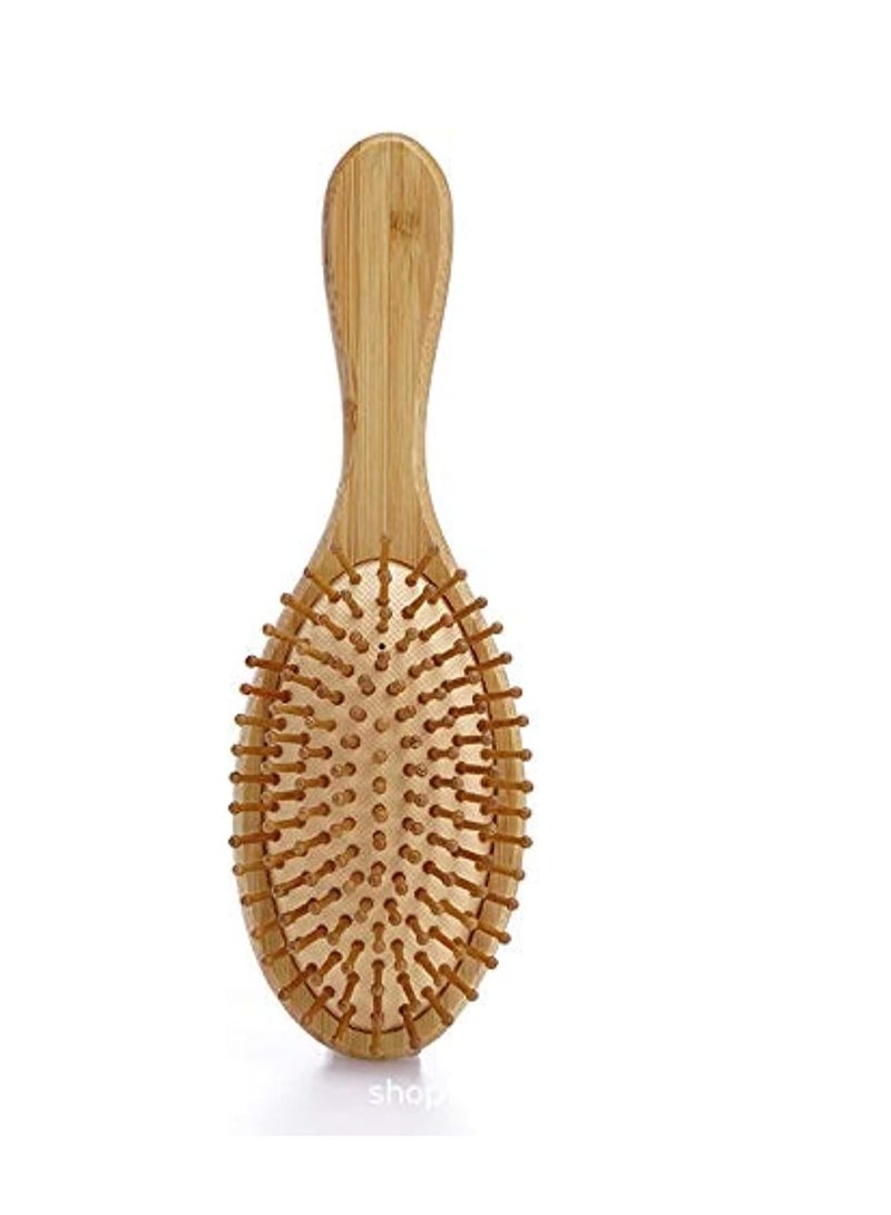 Loquat Wooden Hair Brush Aesthetic Image with Massage Benefits and Reduces Frizz - Natural and Safe for All Ages - Image 1