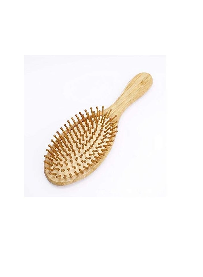 Loquat Wooden Hair Brush Aesthetic Image with Massage Benefits and Reduces Frizz - Natural and Safe for All Ages - Image 2