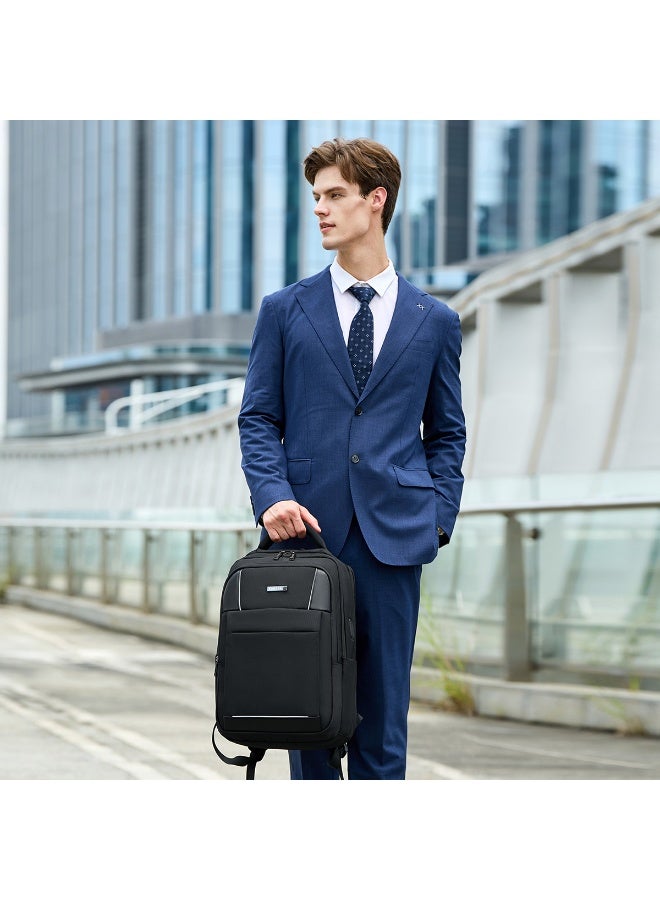 RAHALA SH50 Fashionable and stylish 15.6-inch laptop backpack with USB charging ports - computer and college bag - Image 4