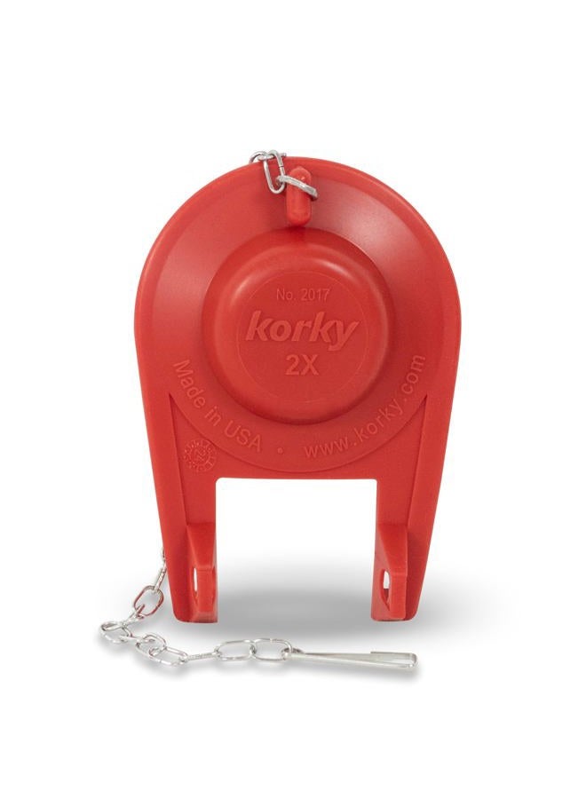 Korky 2017BP 2017 Toilet Flapper, 1 Count (Pack of 1), Red - Image 1