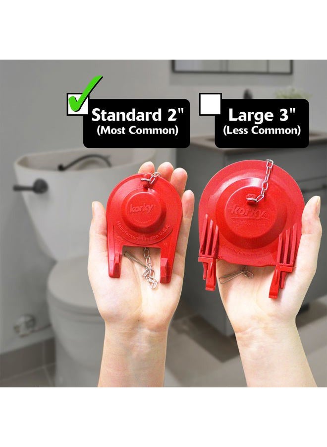 Korky 2017BP 2017 Toilet Flapper, 1 Count (Pack of 1), Red - Image 2