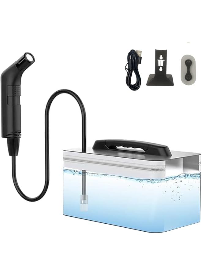 The Bros بيديت محمول قابل لإعادة الشحن من ذا بروز - رشاش تواليت محمول للنظافة مع حاوية ماء سعة 2.3 لتر، أسود - Image 1