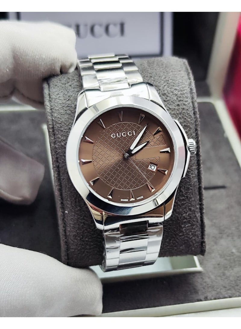 غوتشي ساعات جوتشي  فاخره جديد استل استيل اخر اصداااار فااااااخردرجه اولى