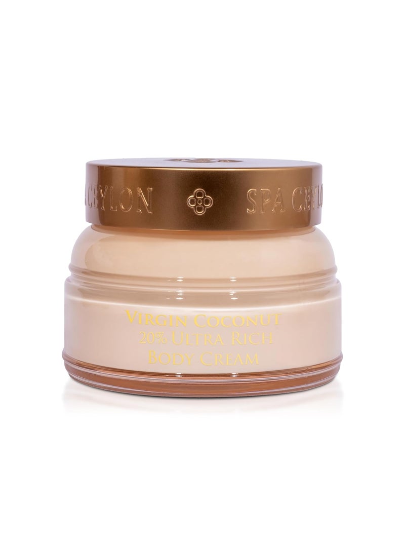 spa ceylon SPA CEYLON Virgin Coconut 20 Rich Body Cream  Hydrating  Suitable for all skin types 