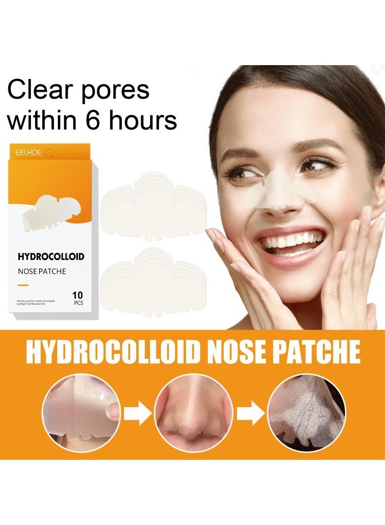 EELHOE Hydrocolloid nose patche,Remove nose blackheads and pimples, clean and shrink pores with nose patches(10 PCS) - Image 2