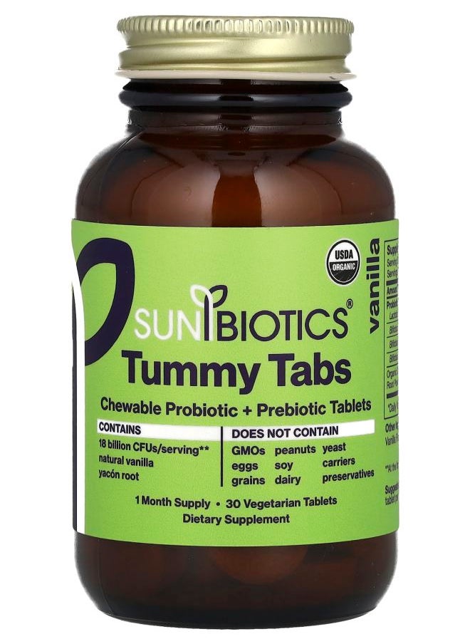 Tummy Tabs Chewable Probiotic + Prebiotic Vanilla 30 Vegetarian Tablets - pzsku/Z31E8F19D06FA26CCCF06Z/45/_/1729515389/bbfefd63-cd9d-41b9-a379-568452f37365