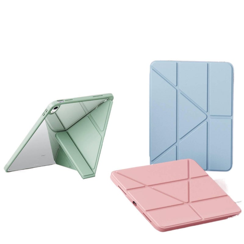 DGG حافظة آيباد شفافة بظهر واضح لجهاز iPad Air / iPad 10.2 مع حامل قلم باللون أسود بظهر شفاف باللون الأسود - Image 2