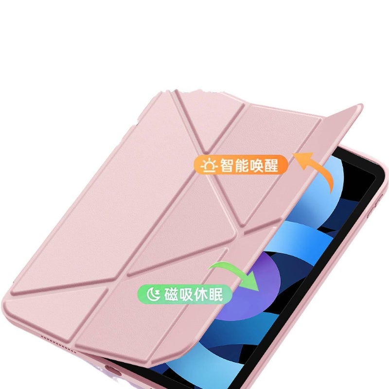 DGG حافظة آيباد شفافة بظهر واضح لجهاز iPad Air / iPad 10.2 مع حامل قلم باللون أسود بظهر شفاف باللون الأسود - Image 5