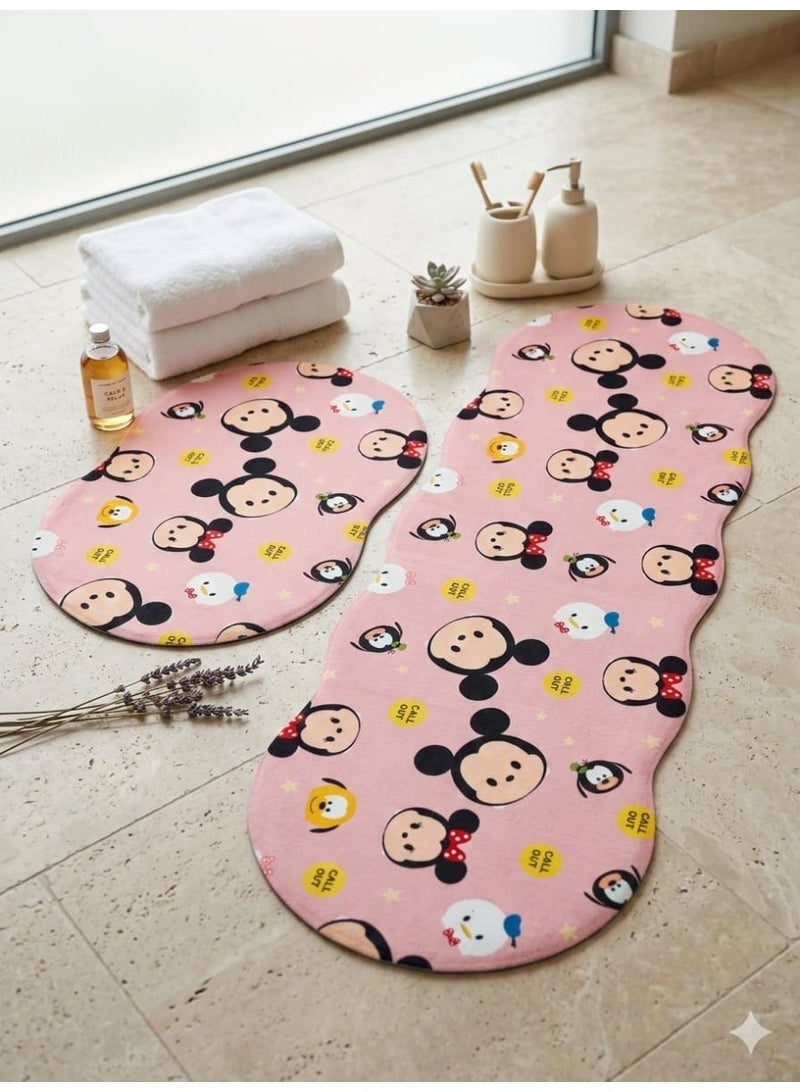 Home Mat Oil Proof Non-Slip Kitchen Mat Set of 2 - Image 1