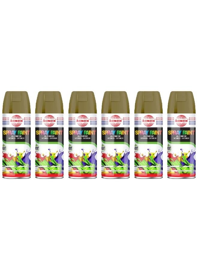 اسماكو بخاخ طلاء - ذهبي - 400 مل - مجموعة 06 قطعة