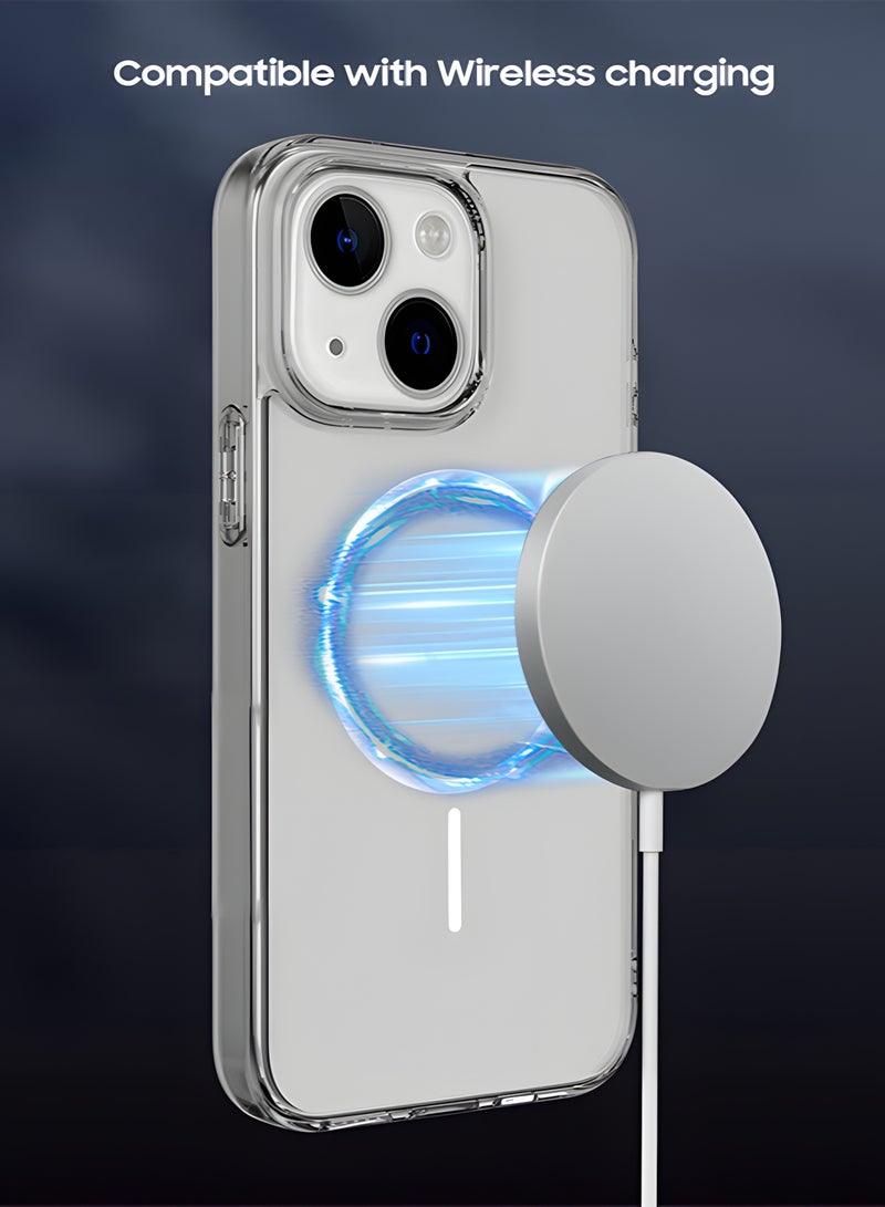 Magsafe Case for iPhone 13 Magsafe Clear Cover Magnetic Wireless Charging Support, Shockproof Protection, Scratch-Resistant for iPhone 13 - Clear - Image 2